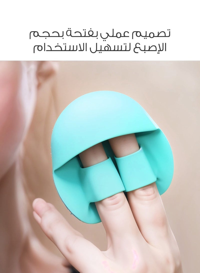 ميلا فرشاة صغيرة لتنظيف وتقشير الوجه من السيليكون - أخضر - Image 5